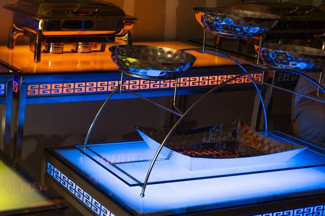 LED Tables for chaffing dishes