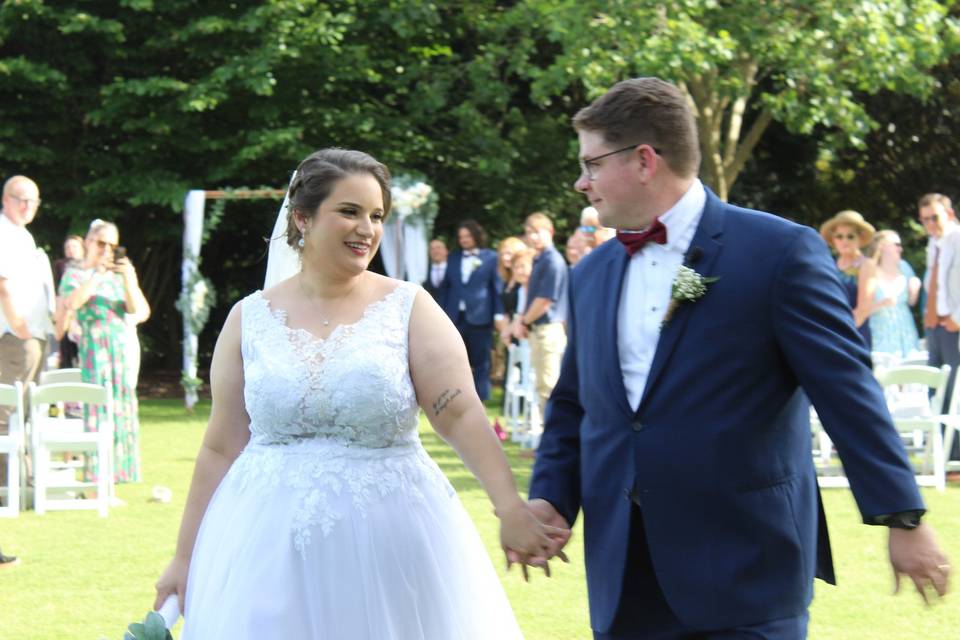 Tiana and Lee after Ceremony
