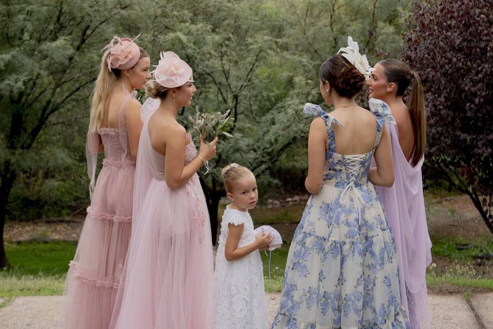 The bride's sisters