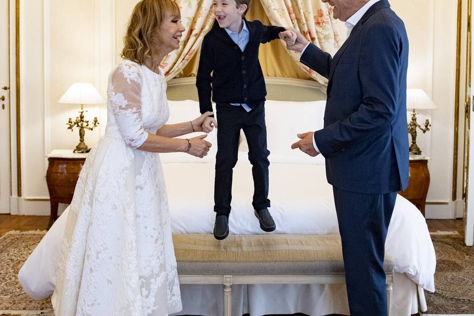 Having fun before the ceremony