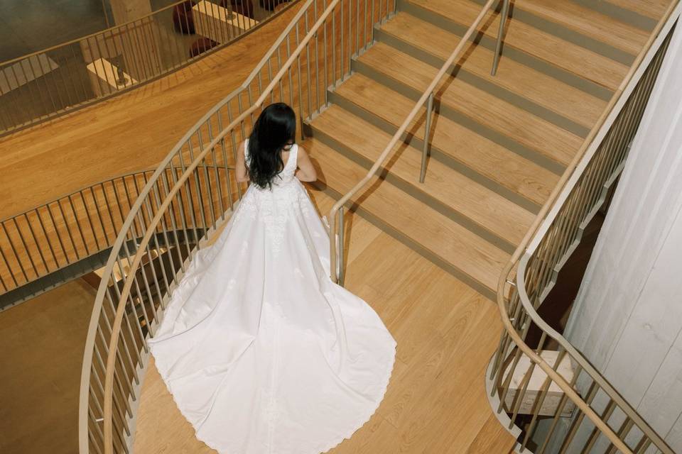 Bride in Stairway