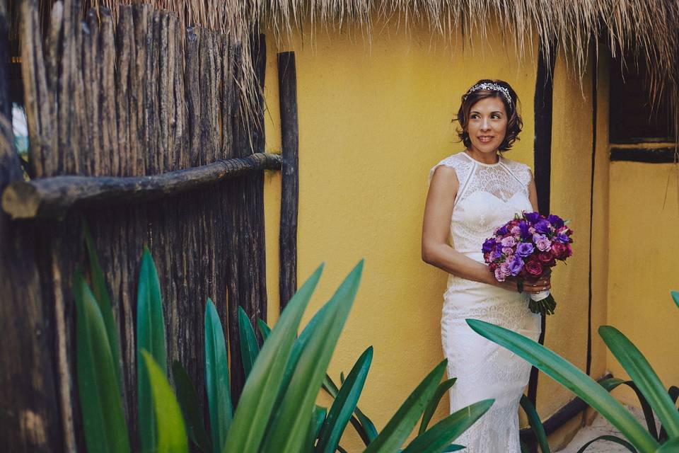 Bride ready in Tulum