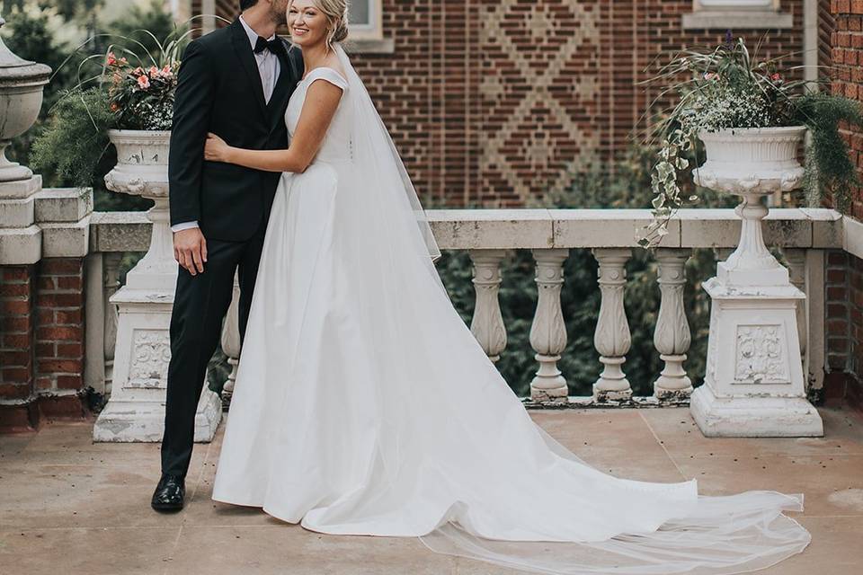 Beautiful couple on the terrace