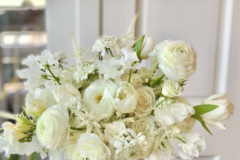 Beautiful white bridal bouquet