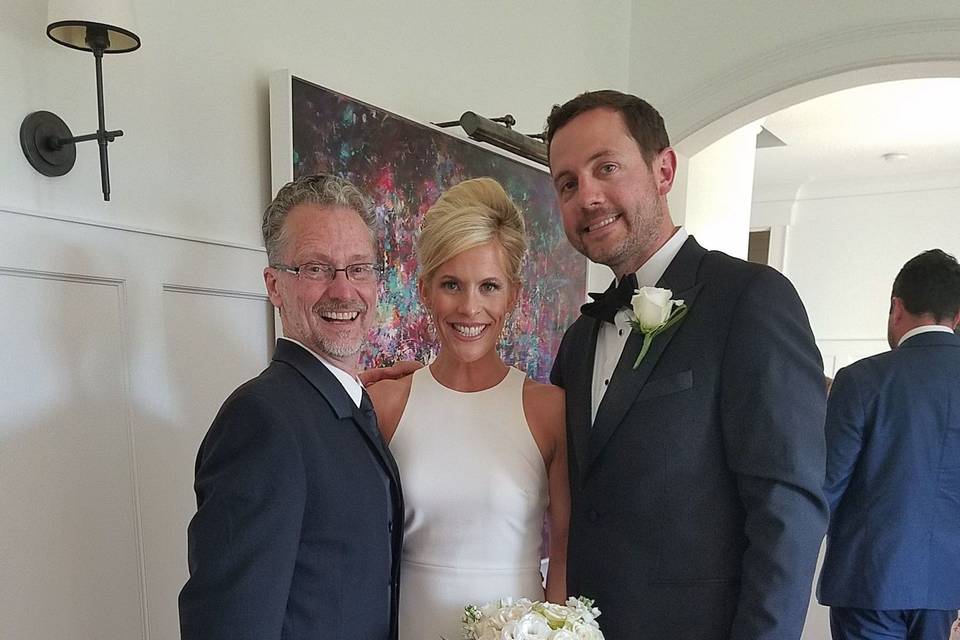 Such a wonderful ceremony.  It took place at her parents home outside on a beautiful Michigan summer day.