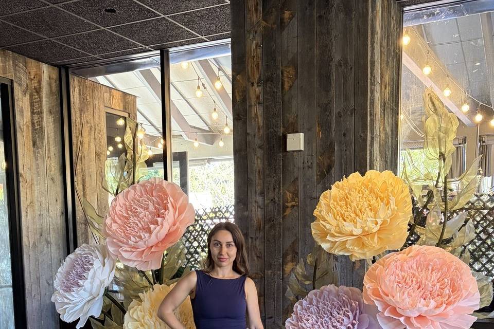 Colorful Giant Flower Back
