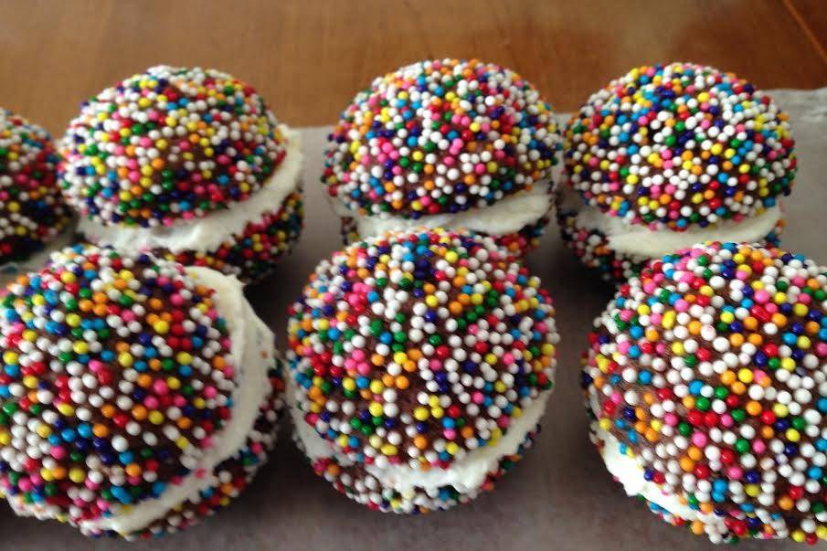 Chocolate Sprinkle Sandwich Cookies