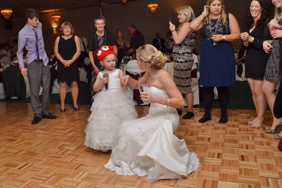 Bride and kid