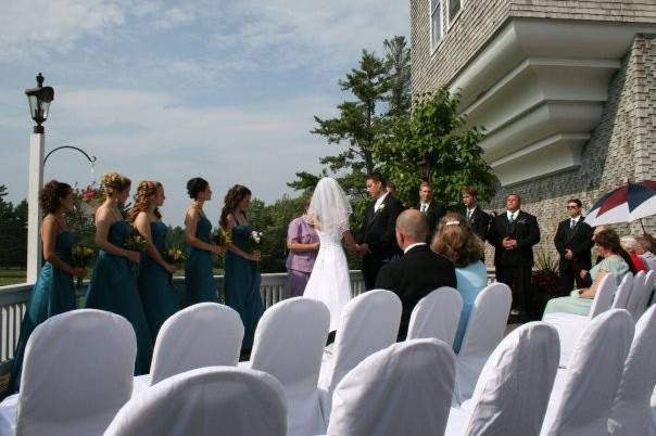 Outdoor wedding ceremony