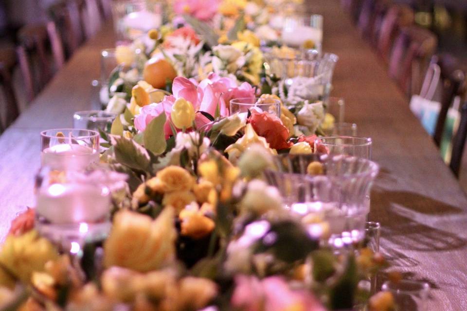 Floral Wash of the Head Table at the Crescent Hotel