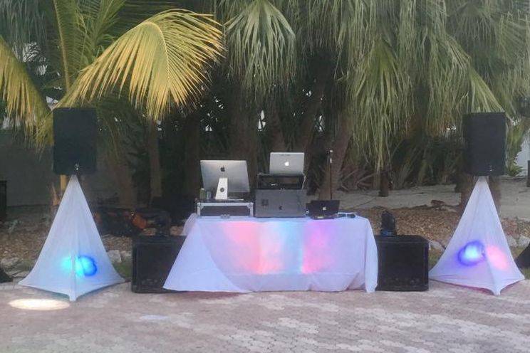 Outdoor DJ setup