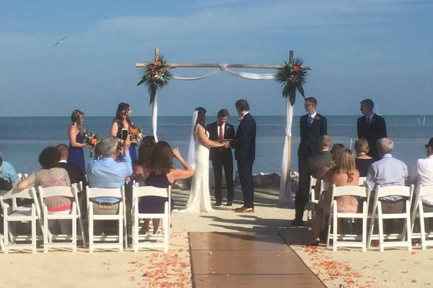 Beachfront wedding