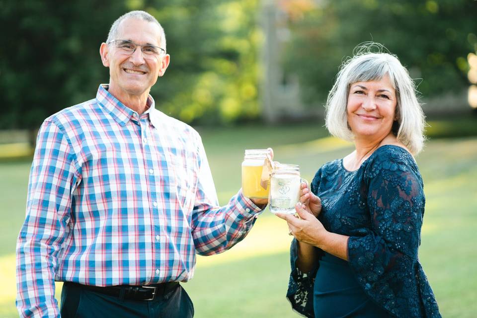 Happy Couple toasting