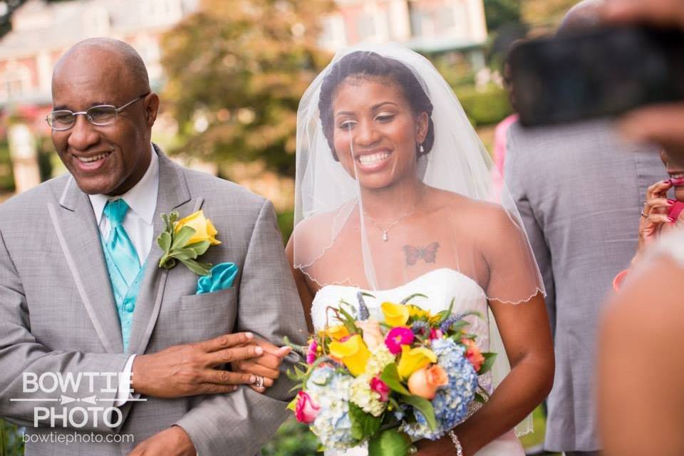 Excited bride