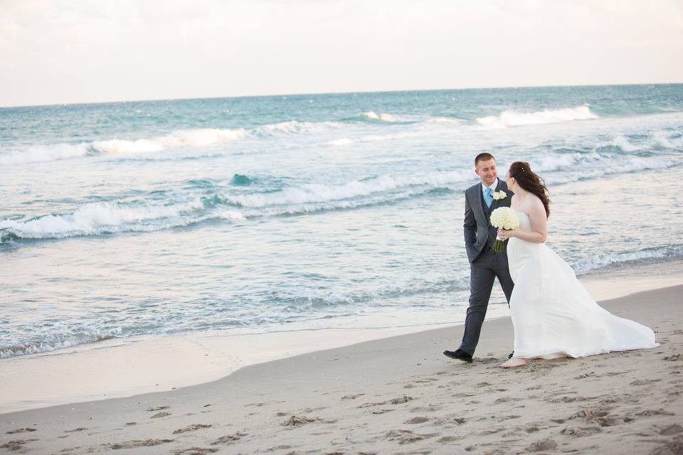 wedding dresses deerfield beach Fabulous Lace A Line Bodice Open Back Beach Wedding Dresses with Sash, MW180 main image 1