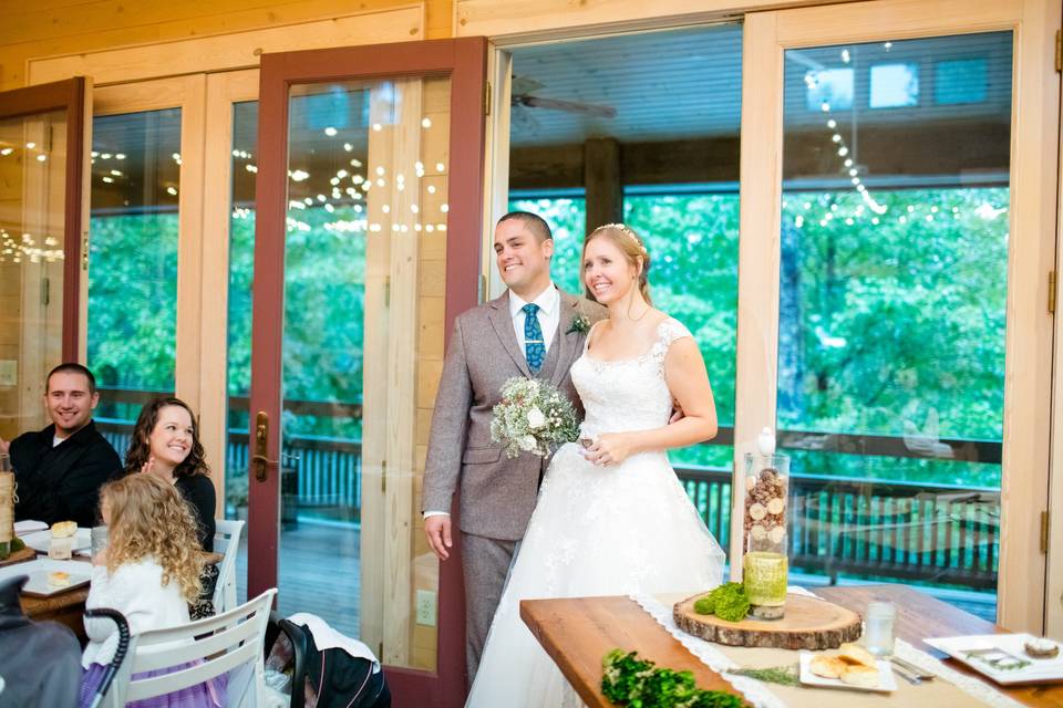 Enter the happy bride and groom