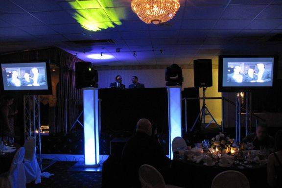 DJ station and lighting