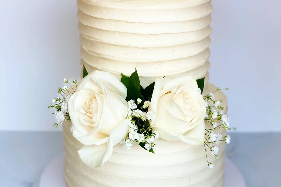 Three tier Wedding cake