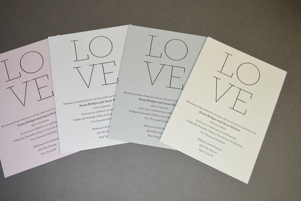 LOVE invitation theme