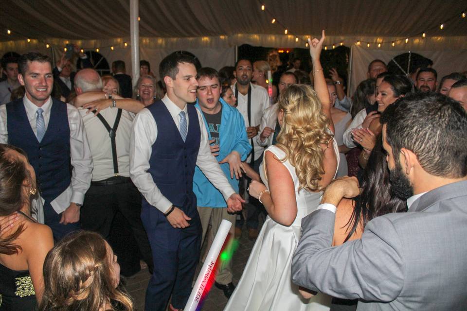 Bride and Groom Dancing