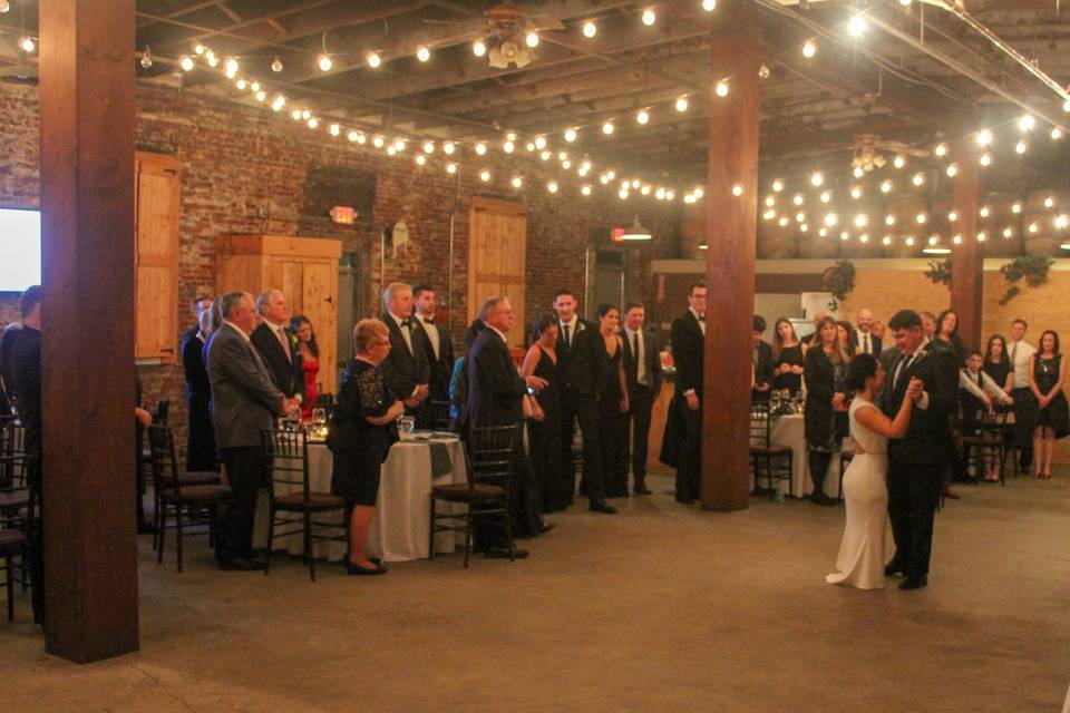 Bride and Guests Dancing