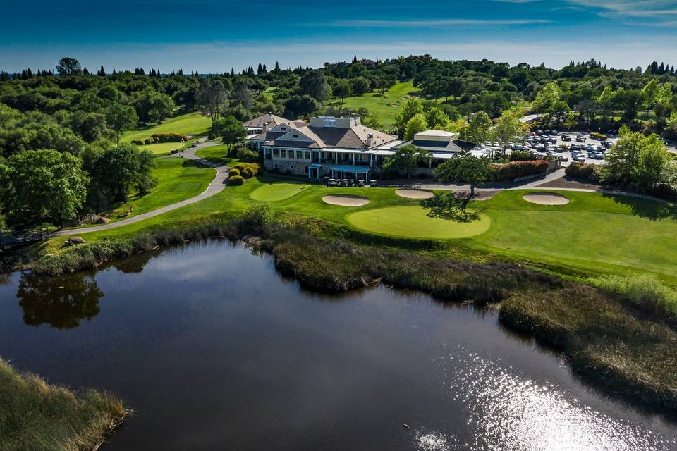 Aerial view of the golf club