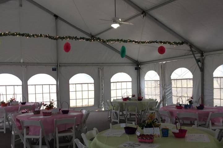 Tented event setup