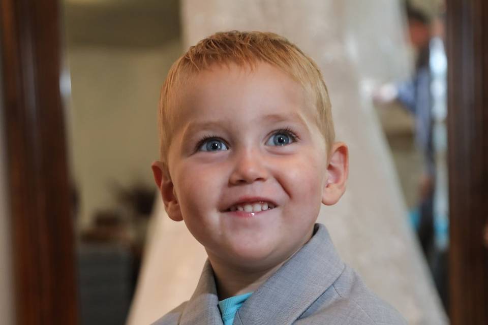 Ringbearer in Dad's coat