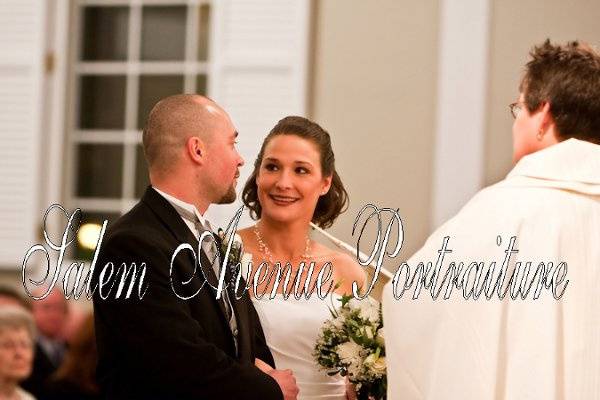 Rebecca & Casey enjoying a moment during their wedding.