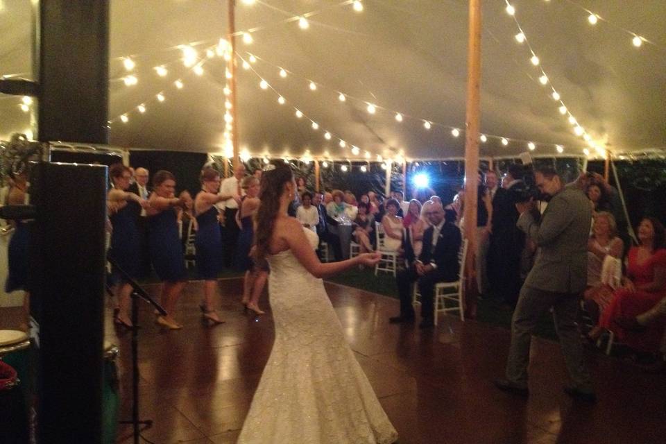 Dancing bride