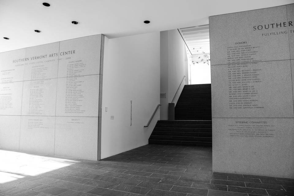 Southern vermont arts center donor wall