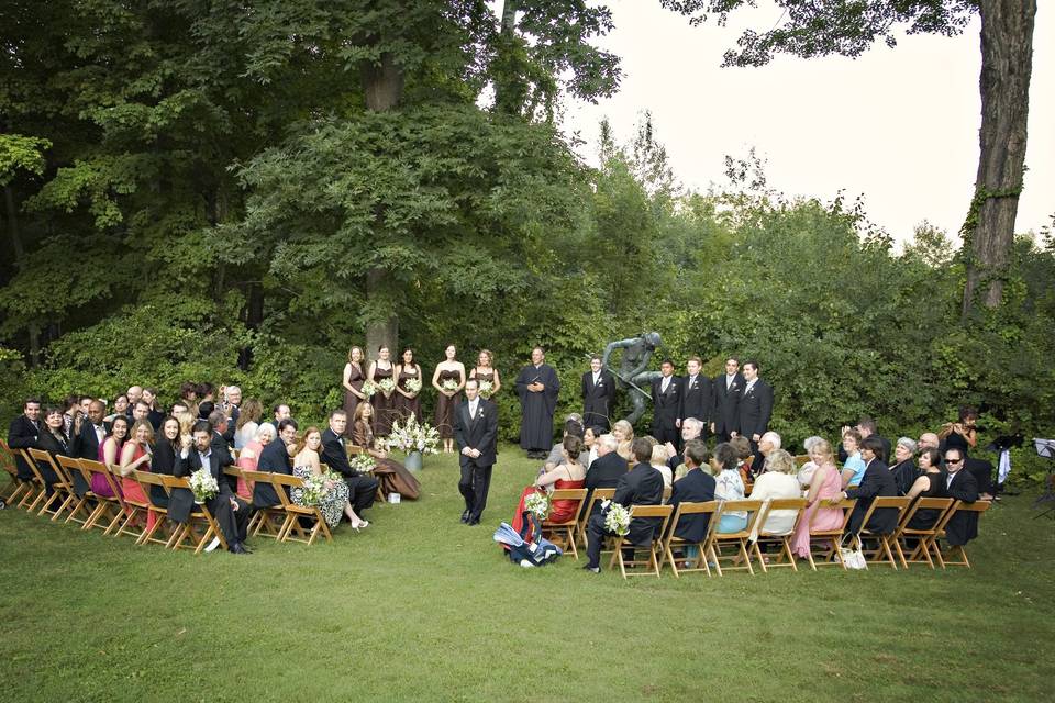 A small outdoor ceremony