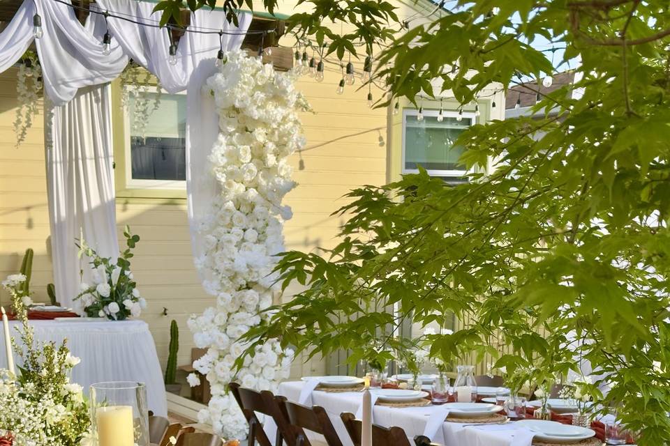 Reception decor set-up