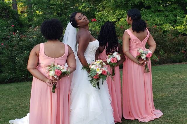 Bride and gals