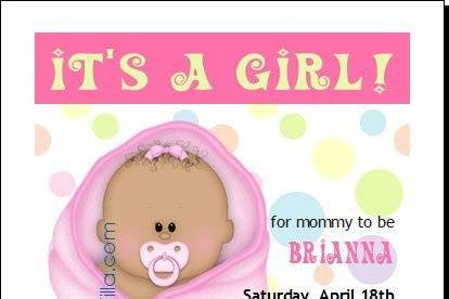 Pink Blanket African Baby Shower Invitation