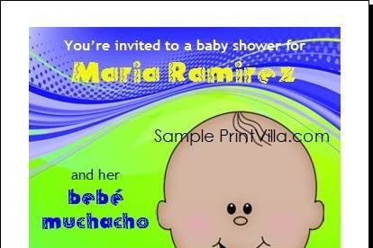 Bebe Muchacho Baby Shower Invitation