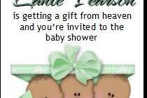 Green Gift from Heaven Baby Shower Ticket Invitation
Choice of Single, Twins or Triplets
Choice of Skin Color