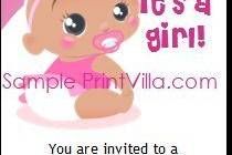 African Baby Girl Pink Baby Shower Ticket Invitation