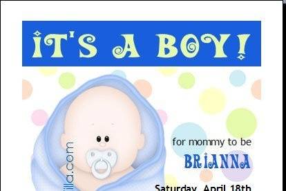 Blue Blanket Baby Shower Invitation