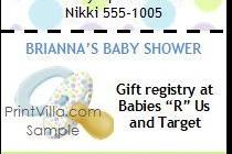 Blue Blanket African Baby Shower Ticket Invitation