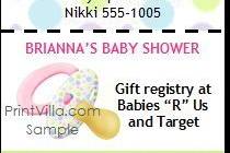 Pink Blanket Baby Shower Ticket Invitation