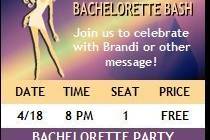Fashionista Bachelorette Party Ticket Invitation