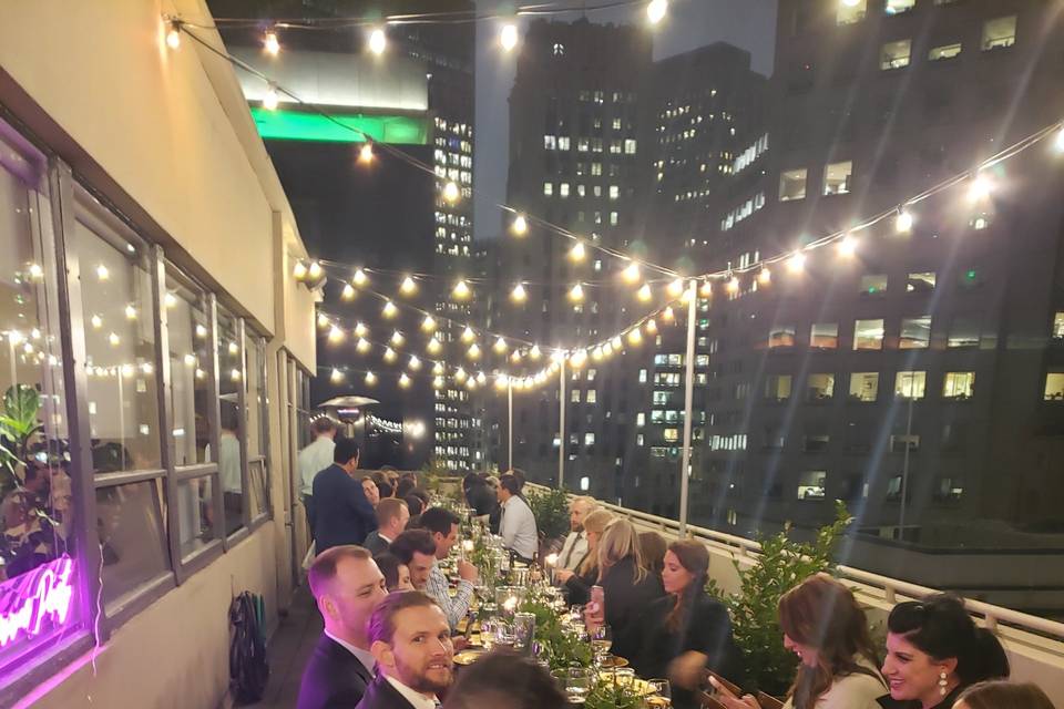 Rooftop Wedding Dinner in SF