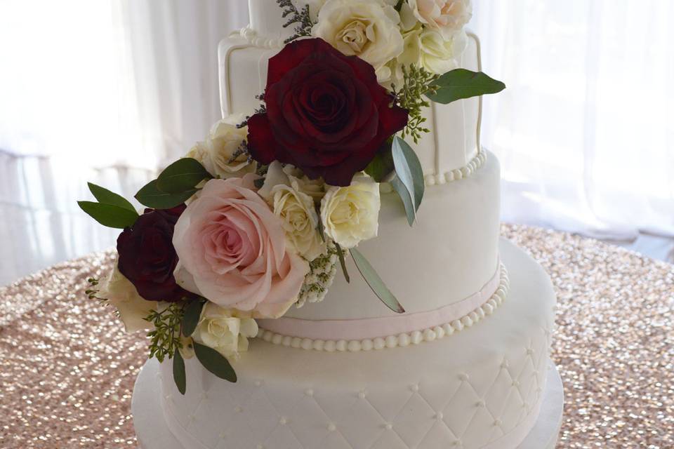Back of wedding cake
