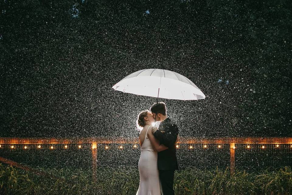 Rainy wedding