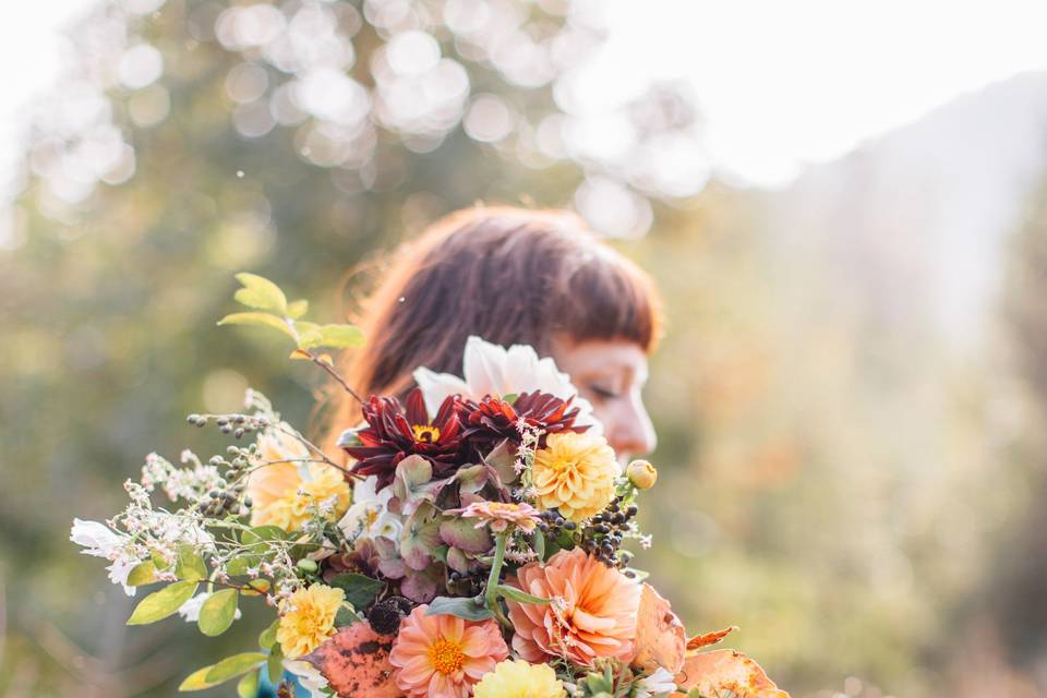 Late October dahlia bouquet