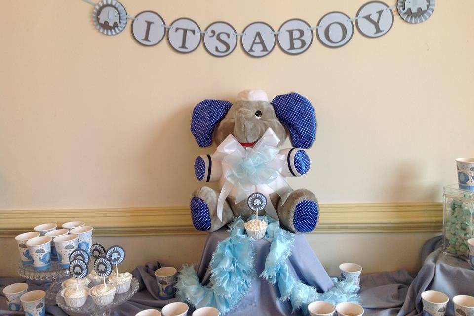 Elephant theme baby shower