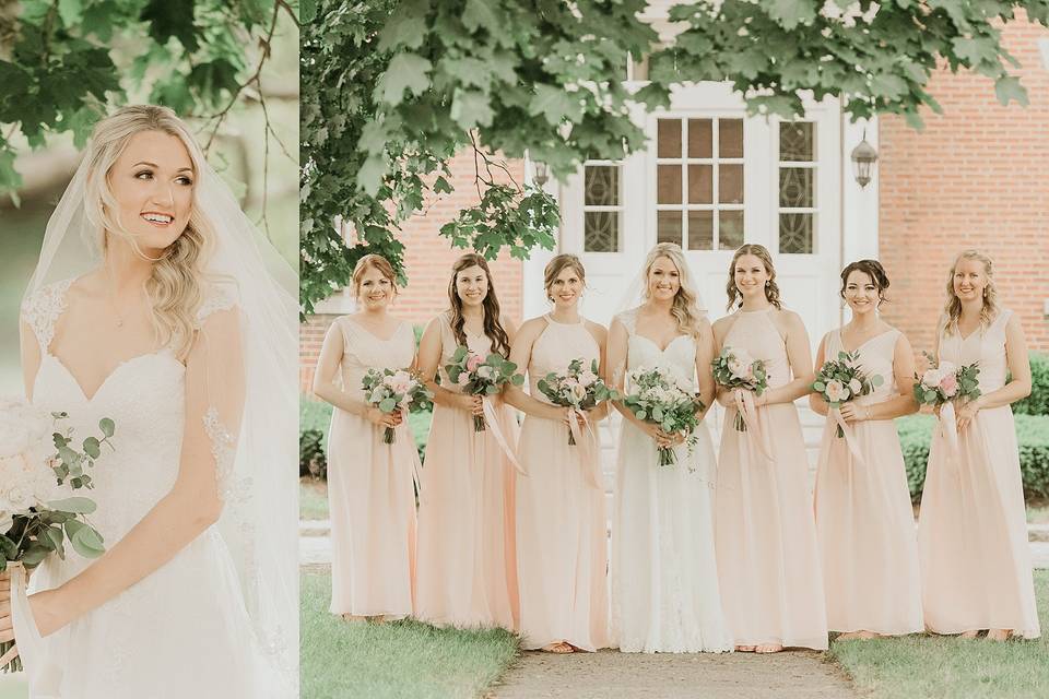 Bride and Bridesmaids