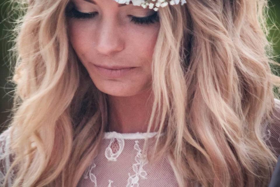 Boho -chic wedding look