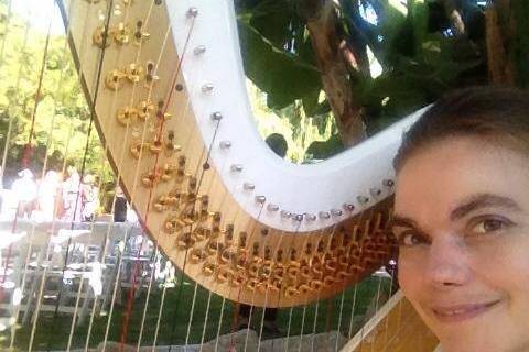 Photo with the harp